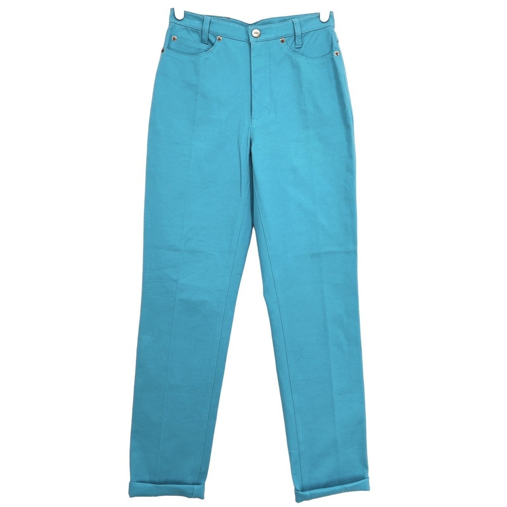 AR Women's Stretch Jeans Size 6 Meghan Caribbean Sky Mid-Rise Straight-Leg